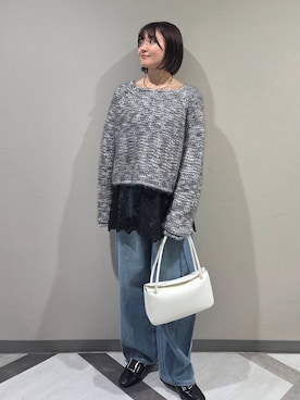 「アイテム（チョーカー）」を使った、ノノカさん（レディース・156cm）の冬コーディネート