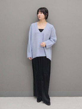 「e/rm（イーアールエム）のアイテム（パンツ）」を使った、ノノカさん（レディース・156cm）の秋コーディネート