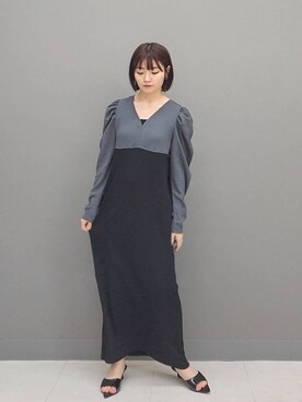 「e/rm」｜「アイテム（ワンピース/ドレス）」を使った、ノノカさん（レディース・156cm）の春コーディネート