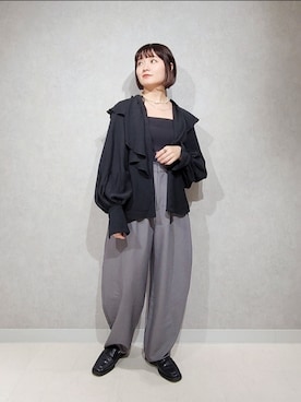 「アパートバイローリーズ」｜「アイテム（アクセサリー）」を使った、ノノカさん（レディース・156cm）の秋コーディネート