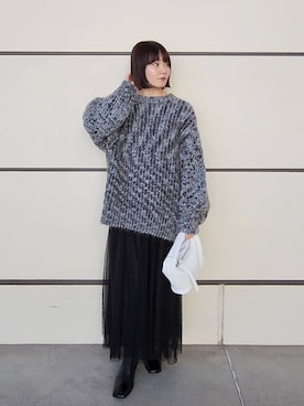 「A part by（アパートバイ）のアイテム（ハンドバッグ）」を使った、ノノカさん（レディース・156cm）の冬コーディネート