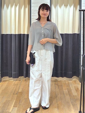「骨格ストレート」｜「アイテム（サンダル）」を使った、ノノカさん（レディース・156cm・20代）の夏コーディネート