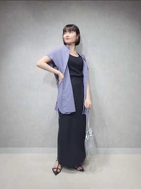 「A part by（アパートバイ）のクロスフラットサンダル（サンダル）」を使った、ノノカさん（レディース・156cm）の夏コーディネート