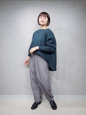 「アパートバイローリーズ」｜「アイテム（アクセサリー）」を使った、ノノカさん（レディース・156cm）の秋コーディネート