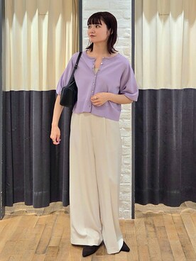 「着痩せ」｜ノノカさん（レディース・156cm）の夏コーディネート