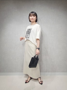 「A part by（アパートバイ）のクロスフラットサンダル（サンダル）」を使った、ノノカさん（レディース・156cm）の夏コーディネート