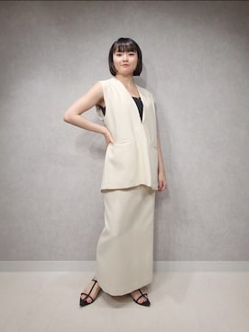 「A part by（アパートバイ）のクロスフラットサンダル（サンダル）」を使った、ノノカさん（レディース・156cm）の夏コーディネート