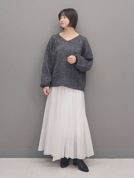 「A part by（アパートバイ）のアイテム（シューズ）」を使った、ノノカさん（レディース・156cm）の秋コーディネート
