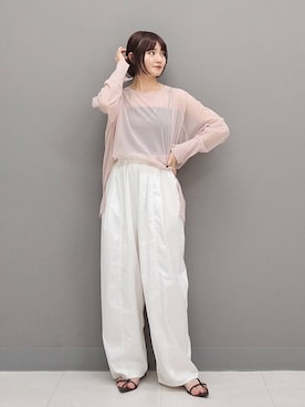 「e/rm」｜「アイテム（アクセサリー）」を使った、ノノカさん（レディース・156cm）の夏コーディネート