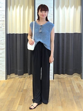 「A part by（アパートバイ）のクロスフラットサンダル（サンダル）」を使った、ノノカさん（レディース・156cm・20代）の夏コーディネート