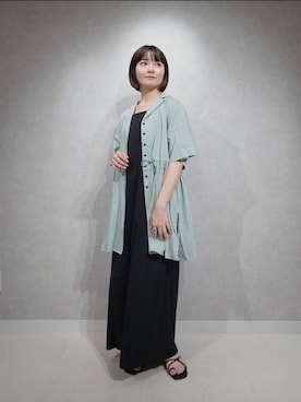 「A part by（アパートバイ）のアイテム（ワンピース）」を使った、ノノカさん（レディース・156cm）の夏コーディネート