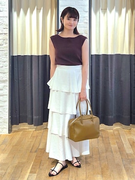 「骨格ストレート」｜「アイテム（サンダル）」を使った、ノノカさん（レディース・156cm・20代）の夏コーディネート