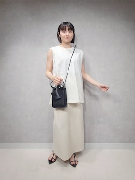 「A part by（アパートバイ）のクロスフラットサンダル（サンダル）」を使った、ノノカさん（レディース・156cm）の夏コーディネート