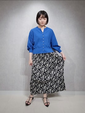 「A part by（アパートバイ）のクロスフラットサンダル（サンダル）」を使った、ノノカさん（レディース・156cm）の夏コーディネート