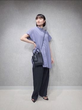 「アパートバイローリーズ」｜「アイテム（スラックス）」を使った、ノノカさん（レディース・156cm）の夏コーディネート