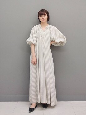 「透けにくい」｜ノノカさん（レディース・156cm）の夏コーディネート