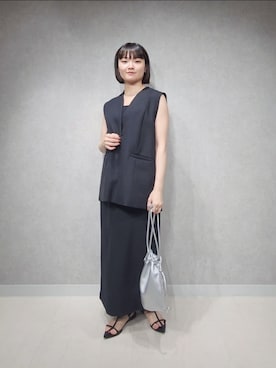 「A part by（アパートバイ）のクロスフラットサンダル（サンダル）」を使った、ノノカさん（レディース・156cm）の夏コーディネート