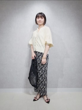 「A part by（アパートバイ）のアイテム（ハンドバッグ）」を使った、ノノカさん（レディース・156cm）の夏コーディネート