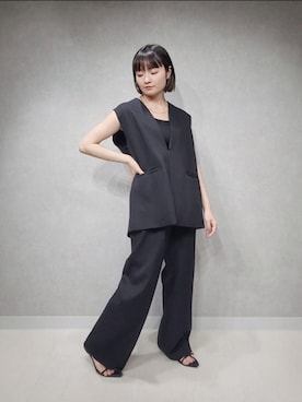 「アパートバイローリーズ」｜「アイテム（スラックス）」を使った、ノノカさん（レディース・156cm）の夏コーディネート