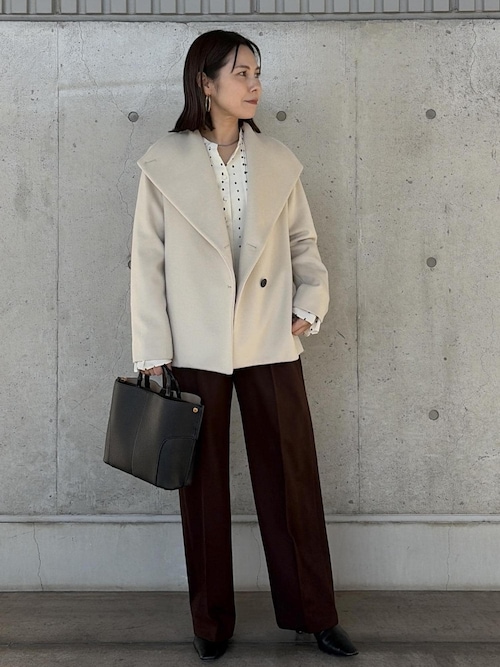 セール】ウールフランネルタックイージーパンツ/イージーケア