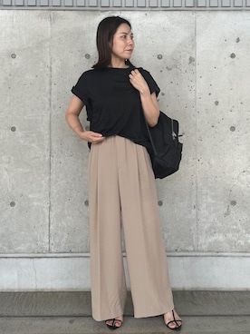 「アイテム（Tシャツ/カットソー）」を使った、かおちゃんさん（レディース・156cm・40代）の夏コーディネート