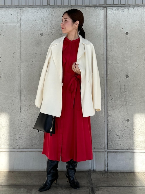 ギャザーヨークサテンドレス（ワンピース）｜ROPE'（ロペ）の