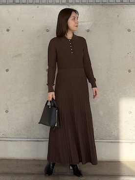 「アイテム（ドレス）」を使った、かおちゃんさん（レディース・156cm）の冬コーディネート