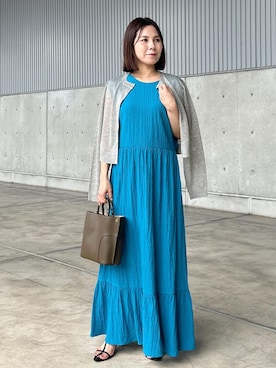 「アイテム（ショルダーバッグ）」を使った、かおちゃんさん（レディース・156cm・40代）の夏コーディネート