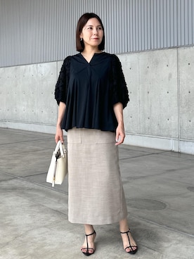 「アイテム（ハンドバッグ）」を使った、かおちゃんさん（レディース・156cm・40代）の夏コーディネート