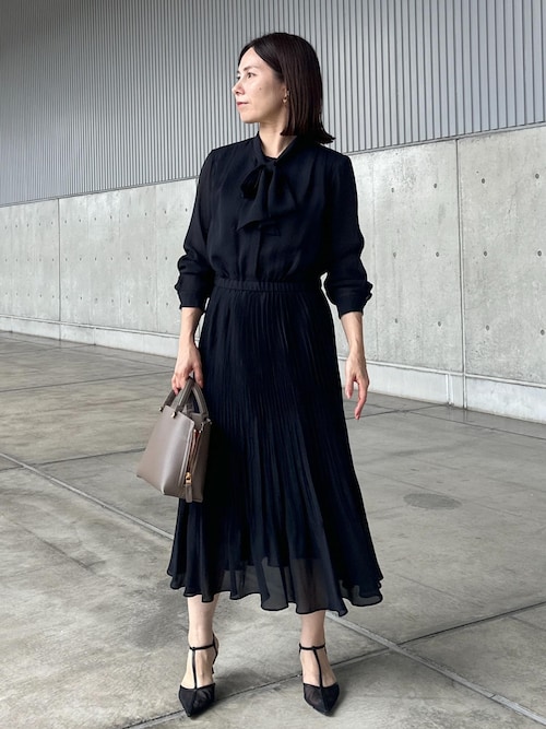 ROPE' / ロペ ジョーゼット シフォンプリーツワンピース ROPE\u0027 ワンピース ジョーゼットシフォンプリーツワンピース : ZOZOTOWN