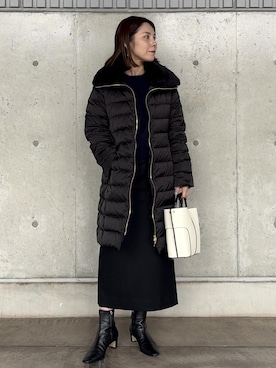 「アイテム（ダウンジャケット/コート）」を使った、かおちゃんさん（レディース・156cm）の秋コーディネート