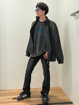 「アイテム（ナイロンジャケット）」を使った、KSさん（メンズ・172cm）の夏コーディネート