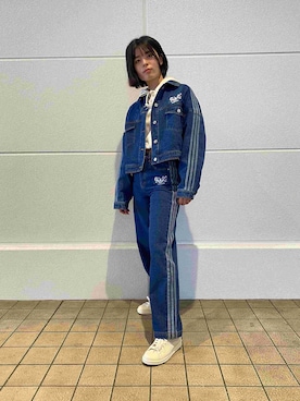 「レディース」｜「アイテム（デニムジャケット）」を使った、HAさん（レディース・159cm）の冬コーディネート