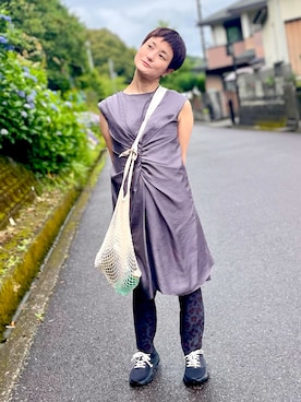 「qualite（カリテ）のアイテム」を使った、モモセアオさん（レディース・156cm）の夏コーディネート