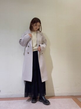 「Te chichi TERRASSE（テチチテラス）のアイテム（その他アウター）」を使った、10mei20さん（レディース・158cm）の冬コーディネート