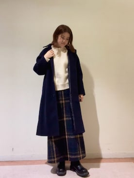 「Lugnoncure（ルノンキュール）のアイテム（その他アウター）」を使った、10mei20さん（レディース・158cm）の冬コーディネート