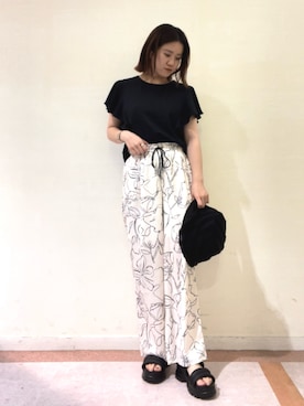 「Te chichi TERRASSE（テチチテラス）のアイテム（帽子）」を使った、10mei20さん（レディース・158cm）の夏コーディネート
