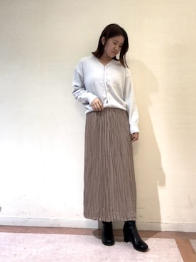 「Te chichi TERRASSE（テチチテラス）のアイテム（ブーツ）」を使った、10mei20さん（レディース・158cm）の秋コーディネート