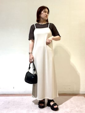 「Te chichi TERRASSE（テチチテラス）のアイテム（ワンピース/ドレス）」を使った、10mei20さん（レディース・158cm）の夏コーディネート