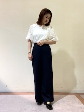 「Te chichi（テチチ）のアイテム（その他シューズ）」を使った、10mei20さん（レディース・158cm）の夏コーディネート