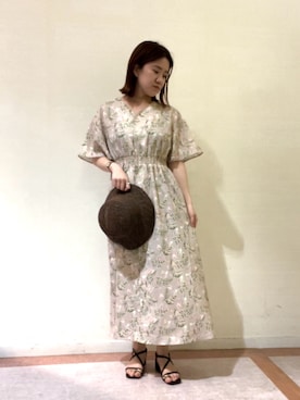 「Te chichi TERRASSE（テチチテラス）のアイテム（帽子）」を使った、10mei20さん（レディース・158cm）の春コーディネート