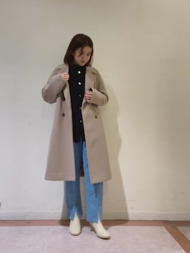 「Te chichi TERRASSE（テチチテラス）のアイテム（その他アウター）」を使った、10mei20さん（レディース・158cm）の冬コーディネート