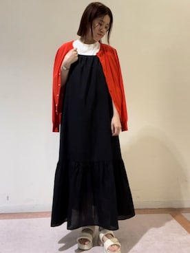 「Te chichi TERRASSE（テチチテラス）のアイテム（ワンピース/ドレス）」を使った、10mei20さん（レディース・158cm）の夏コーディネート