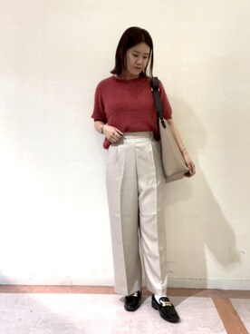 「Te chichi TERRASSE（テチチテラス）のアイテム（パンツ）」を使った、10mei20さん（レディース・158cm）の秋コーディネート