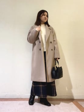 「Te chichi TERRASSE（テチチテラス）のアイテム（その他アウター）」を使った、10mei20さん（レディース・158cm）の冬コーディネート