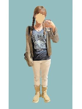 「Guess（ゲス）のアイテム」を使った、cursedbypinkさん（レディース・155cm）の春コーディネート