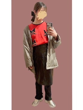 「DANTON（ダントン）のアイテム」を使った、cursedbypinkさん（レディース・155cm）の冬コーディネート