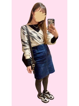 「FILA（フィラ）のアイテム」を使った、cursedbypinkさん（レディース・155cm）の冬コーディネート