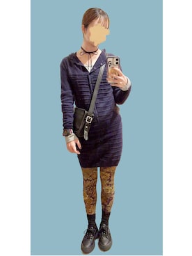 「アイテム（レギンス/スパッツ）」を使った、cursedbypinkさん（レディース・155cm）の秋コーディネート