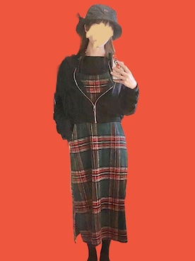 「Guess（ゲス）のアイテム（帽子）」を使った、cursedbypinkさん（レディース・155cm）の冬コーディネート